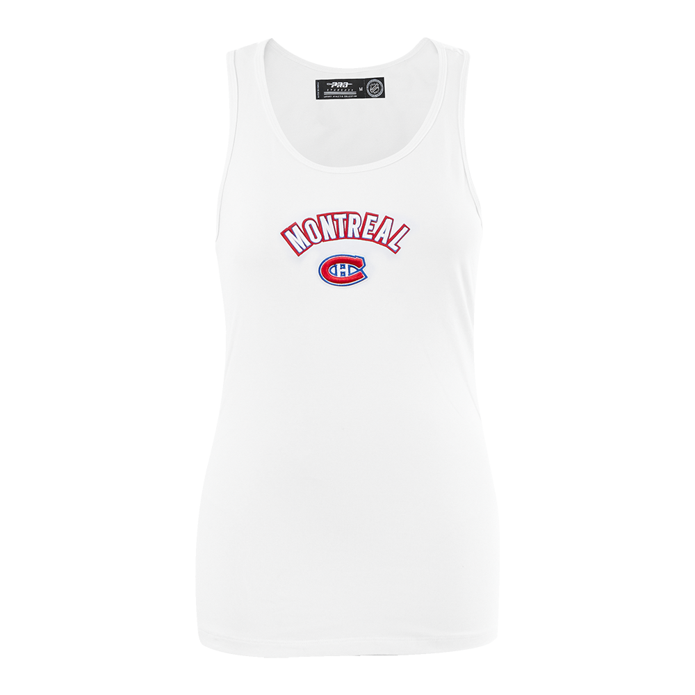 NHL MONTREAL CANADIENS CLASSIC CAMISOLE DOS NAGEUR À COUPE DÉCONTRACTÉE POUR FEMME (BLANC)