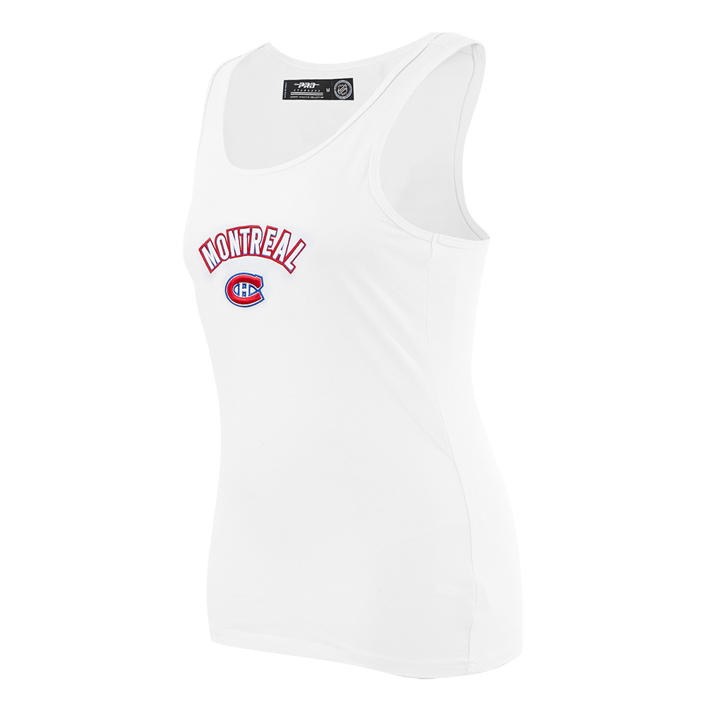 NHL MONTREAL CANADIENS CLASSIC CAMISOLE DOS NAGEUR À COUPE DÉCONTRACTÉE POUR FEMME (BLANC)