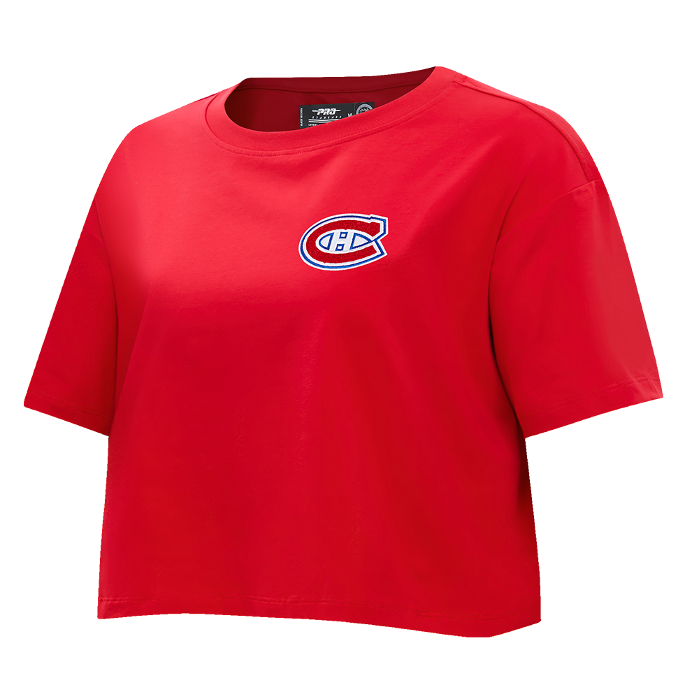 NHL MONTREAL CANADIENS CLASSIC WOMEN'S SINGLE JERSEY BOXY TEE (RED)