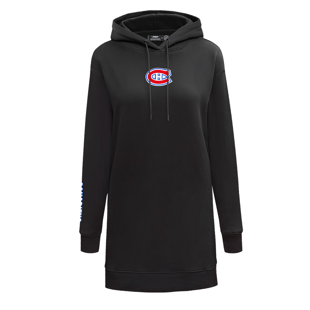 NHL MONTREAL CANADIENS CLASSIC ROBE À CAPUCHON EN MOLLETON POUR FEMME (NOIR)