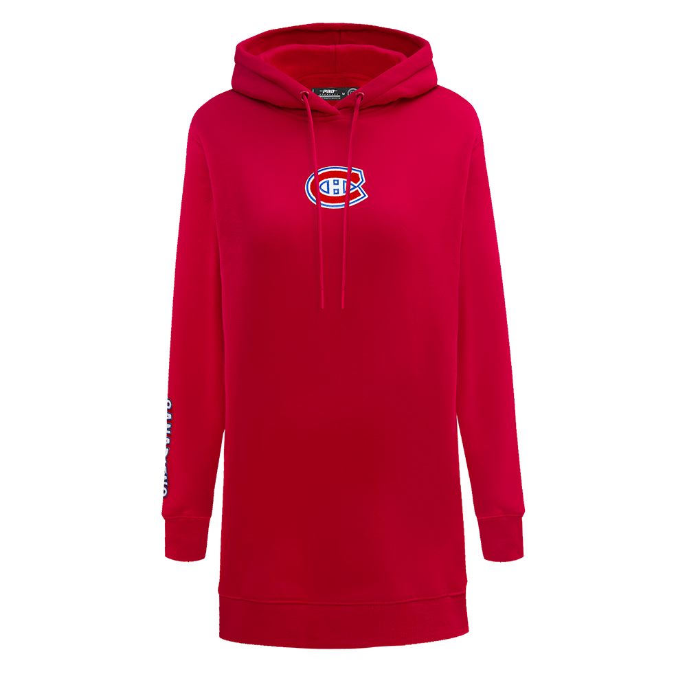 NHL MONTREAL CANADIENS CLASSIC ROBE À CAPUCHON EN MOLLETON POUR FEMME (ROUGE)