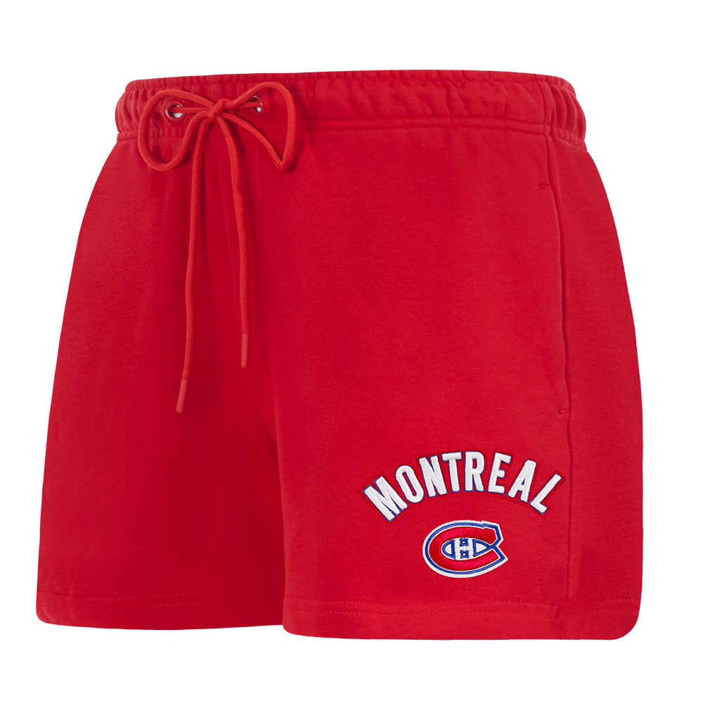 NHL MONTREAL CANADIENS CLASSIC SHORT EN MOLLETON POUR FEMME (ROUGE)