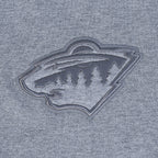 NHL MINNESOTA WILD NEUTRAL T-SHIRT EN JERSEY DE COTON À ÉPAULES TOMBANTES POUR HOMME (GRIS CHINÉ FONCÉ)