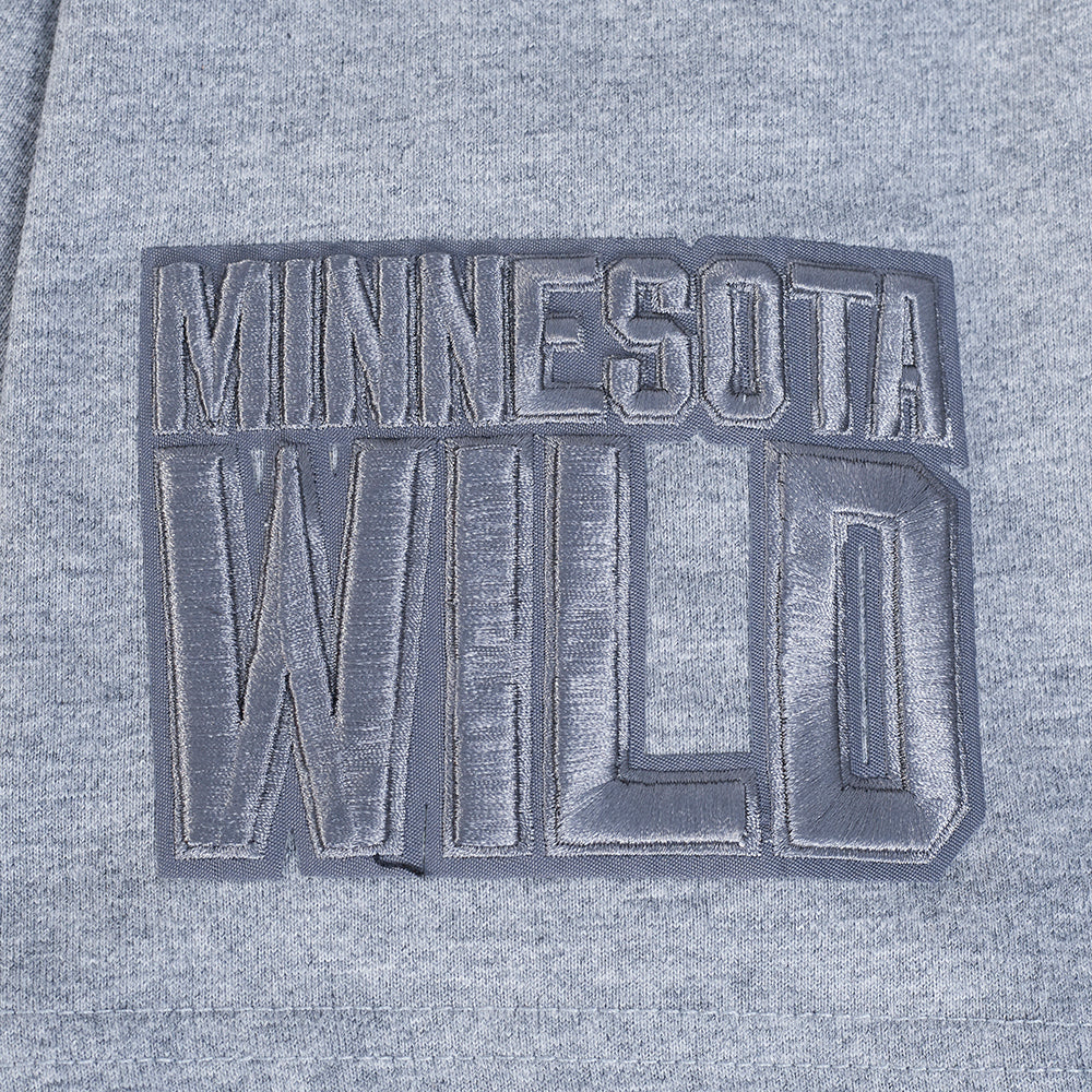 NHL MINNESOTA WILD NEUTRAL T-SHIRT EN JERSEY DE COTON À ÉPAULES TOMBANTES POUR HOMME (GRIS CHINÉ FONCÉ)