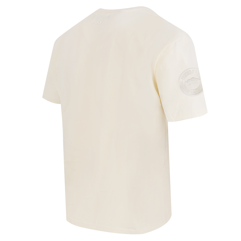 NHL MINNESOTA WILD NEUTRAL T-SHIRT EN JERSEY DE COTON À ÉPAULES TOMBANTES POUR HOMME (COQUILLE D'ŒUF)