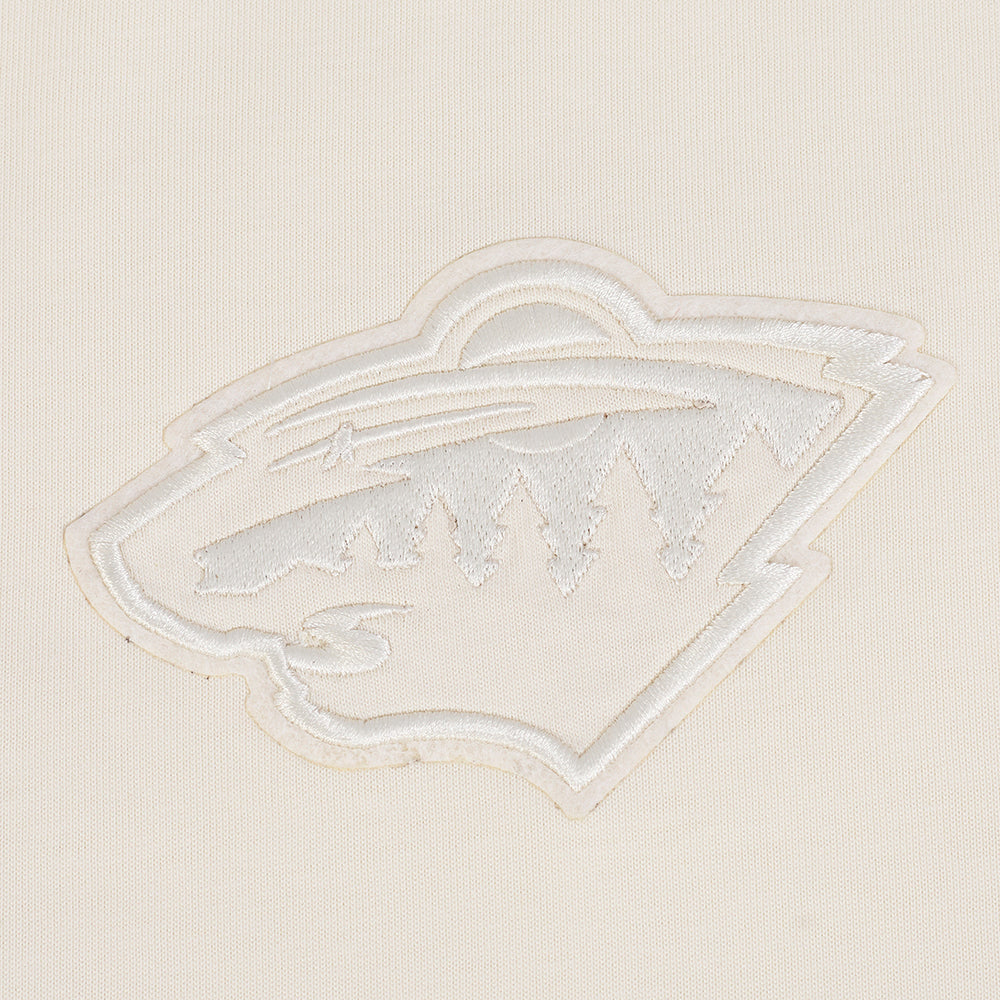 NHL MINNESOTA WILD NEUTRAL T-SHIRT EN JERSEY DE COTON À ÉPAULES TOMBANTES POUR HOMME (COQUILLE D'ŒUF)