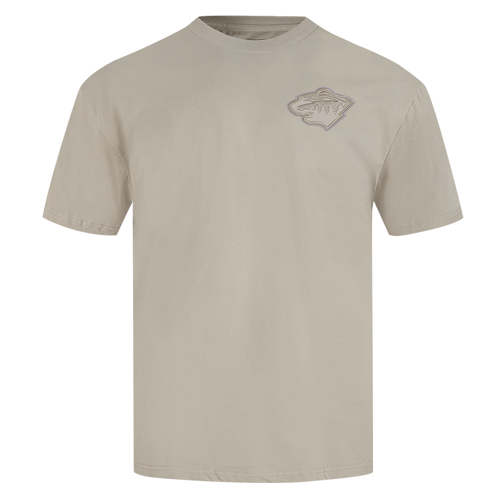 NHL MINNESOTA WILD NEUTRAL T-SHIRT EN JERSEY DE COTON À ÉPAULES TOMBANTES POUR HOMME (TAUPE)