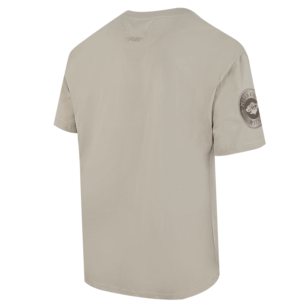 NHL MINNESOTA WILD NEUTRAL T-SHIRT EN JERSEY DE COTON À ÉPAULES TOMBANTES POUR HOMME (TAUPE)