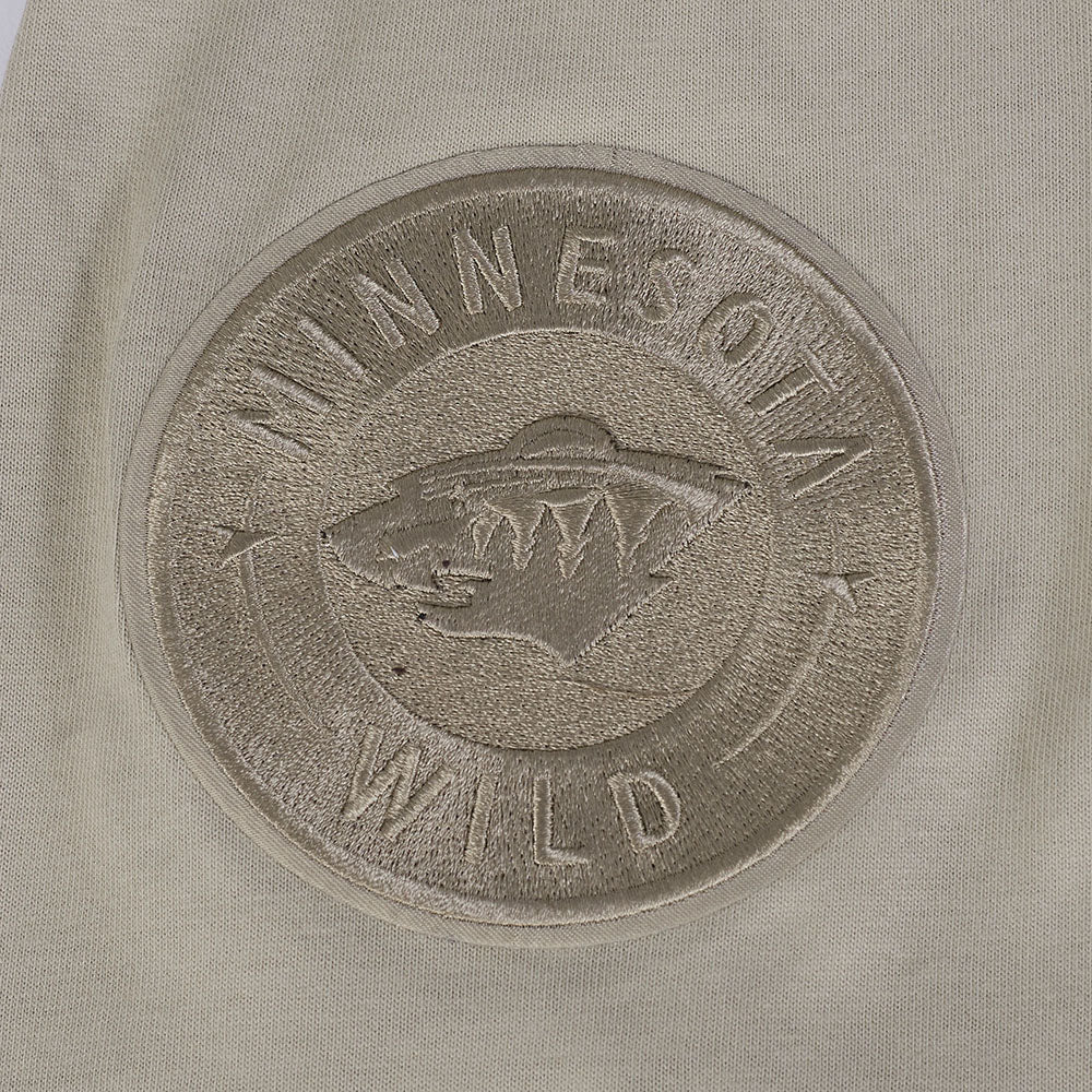 NHL MINNESOTA WILD NEUTRAL T-SHIRT EN JERSEY DE COTON À ÉPAULES TOMBANTES POUR HOMME (TAUPE)