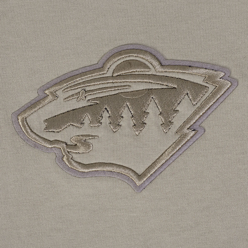 NHL MINNESOTA WILD NEUTRAL T-SHIRT EN JERSEY DE COTON À ÉPAULES TOMBANTES POUR HOMME (TAUPE)