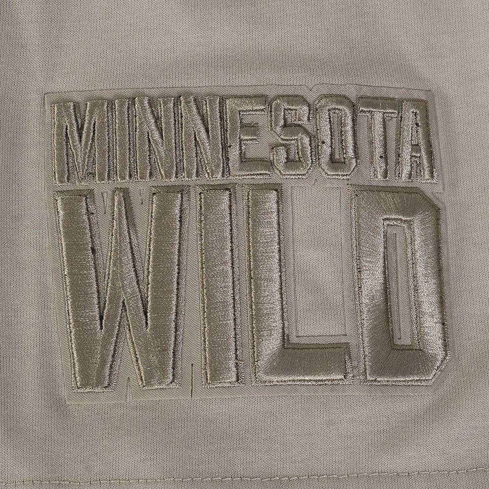 NHL MINNESOTA WILD NEUTRAL T-SHIRT EN JERSEY DE COTON À ÉPAULES TOMBANTES POUR HOMME (TAUPE)