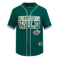 NHL MINNESOTA WILD CLASSIC MESH BUTTON DOWN SHIRT (FOREST GREEN)