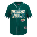 NHL MINNESOTA WILD CLASSIC MESH BUTTON DOWN SHIRT (FOREST GREEN)