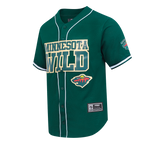 NHL MINNESOTA WILD CLASSIC MESH BUTTON DOWN SHIRT (FOREST GREEN)