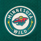 NHL MINNESOTA WILD CLASSIC MESH BUTTON DOWN SHIRT (FOREST GREEN)