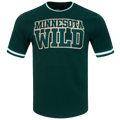 NHL MINNESOTA WILD CLASSIC CHENILLE T-SHIRT EN MAILLE DOUBLE POUR HOMME (VERT FORÊT)