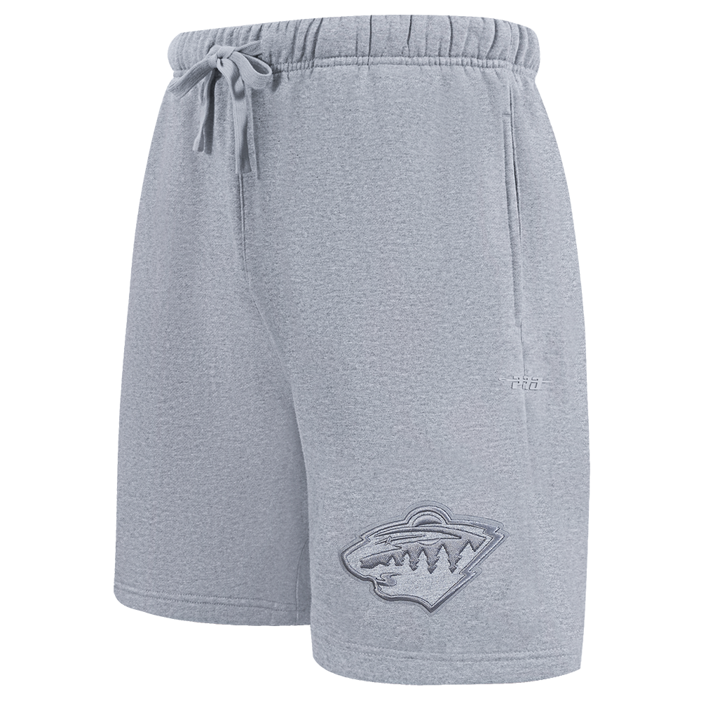 NHL MINNESOTA WILD NEUTRAL SHORT EN MOLLETON POUR HOMME POUR HOMME (GRIS CHINÉ FONCÉ)