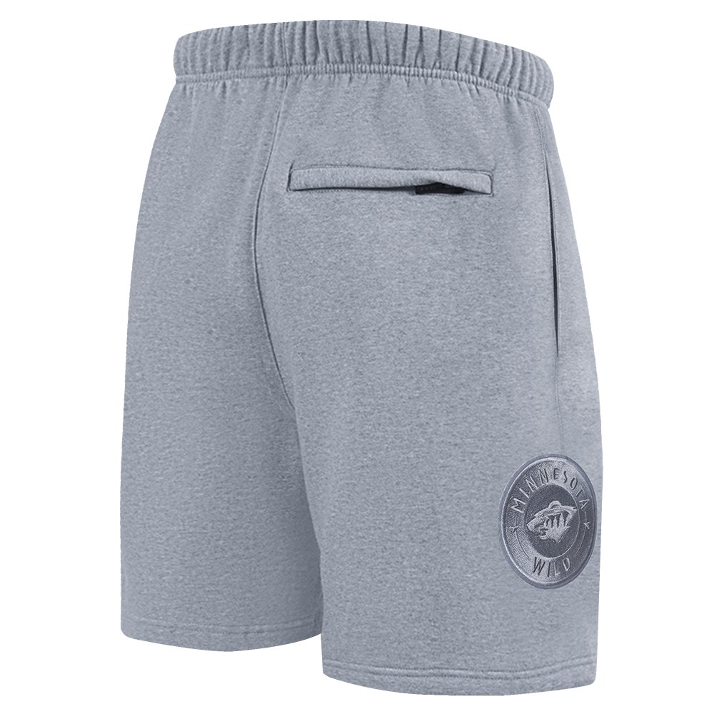 NHL MINNESOTA WILD NEUTRAL SHORT EN MOLLETON POUR HOMME POUR HOMME (GRIS CHINÉ FONCÉ)
