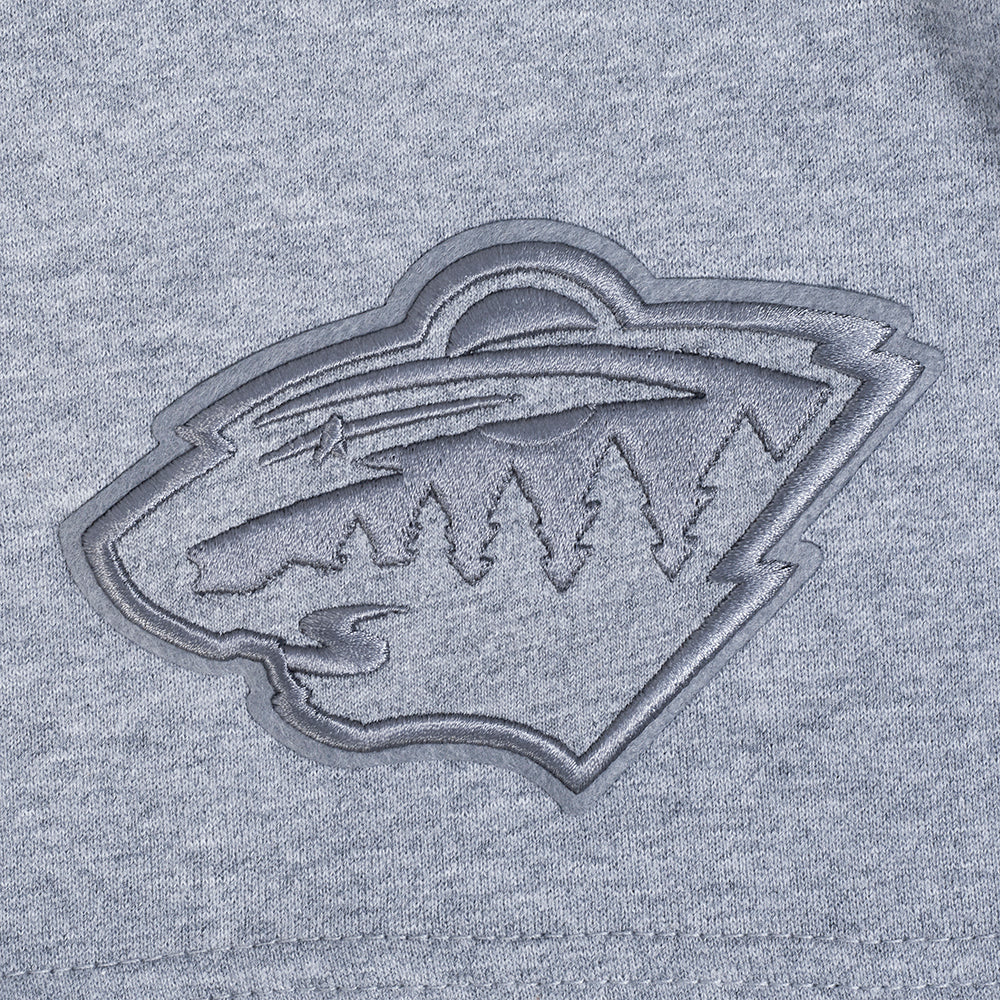 NHL MINNESOTA WILD NEUTRAL SHORT EN MOLLETON POUR HOMME POUR HOMME (GRIS CHINÉ FONCÉ)