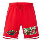 NHL MINNESOTA WILD CLASSIC CHENILLE SHORT EN MAILLE DOUBLE POUR HOMME (ROUGE)