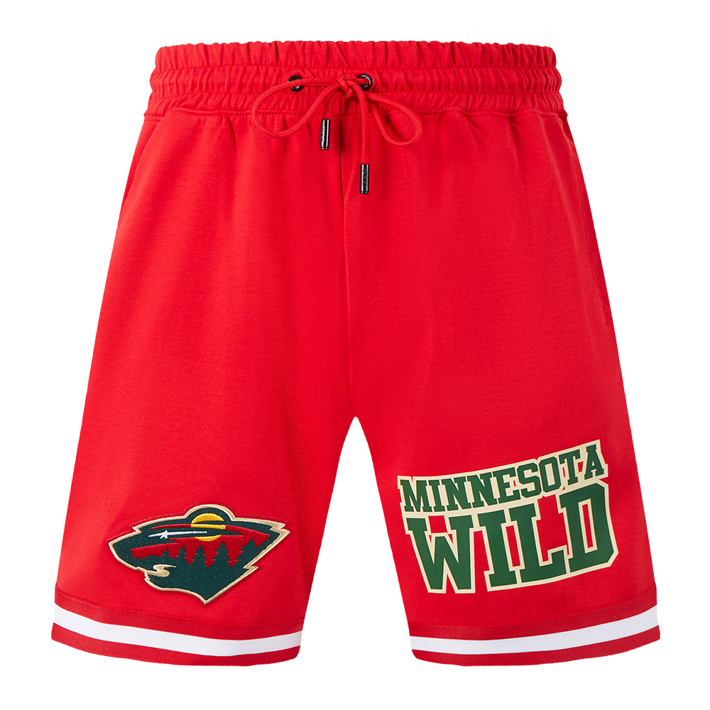 NHL MINNESOTA WILD CLASSIC CHENILLE SHORT EN MAILLE DOUBLE POUR HOMME (ROUGE)