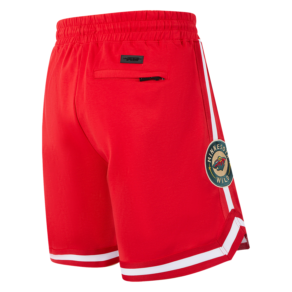 NHL MINNESOTA WILD CLASSIC CHENILLE SHORT EN MAILLE DOUBLE POUR HOMME (ROUGE)