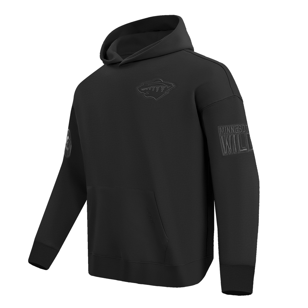 NHL MINNESOTA WILD NEUTRAL CHANDAIL À CAPUCHON EN MOLLETON À ÉPAULES TOMBANTES POUR HOMME (NOIR)