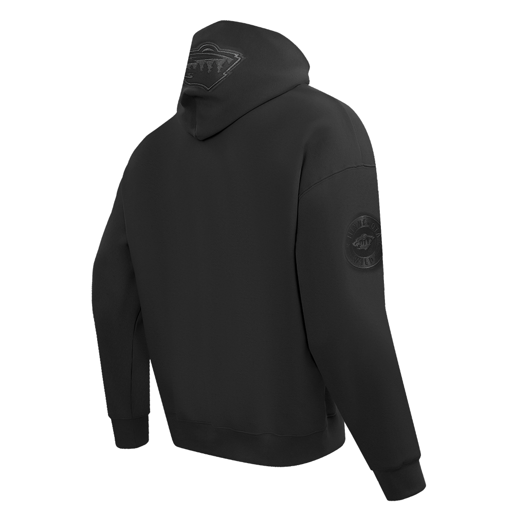 NHL MINNESOTA WILD NEUTRAL CHANDAIL À CAPUCHON EN MOLLETON À ÉPAULES TOMBANTES POUR HOMME (NOIR)