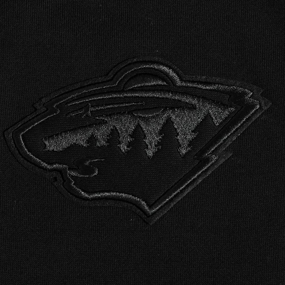 NHL MINNESOTA WILD NEUTRAL CHANDAIL À CAPUCHON EN MOLLETON À ÉPAULES TOMBANTES POUR HOMME (NOIR)