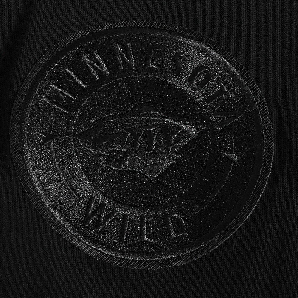 NHL MINNESOTA WILD NEUTRAL CHANDAIL À CAPUCHON EN MOLLETON À ÉPAULES TOMBANTES POUR HOMME (NOIR)