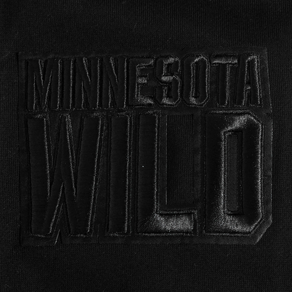 NHL MINNESOTA WILD NEUTRAL CHANDAIL À CAPUCHON EN MOLLETON À ÉPAULES TOMBANTES POUR HOMME (NOIR)