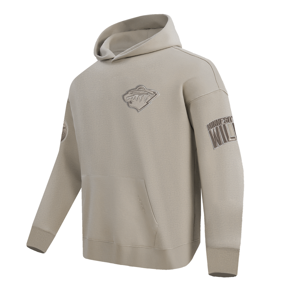 NHL MINNESOTA WILD NEUTRAL MEN'S DROP SHOULDER FLC PO HOODIE (TAUPE)
