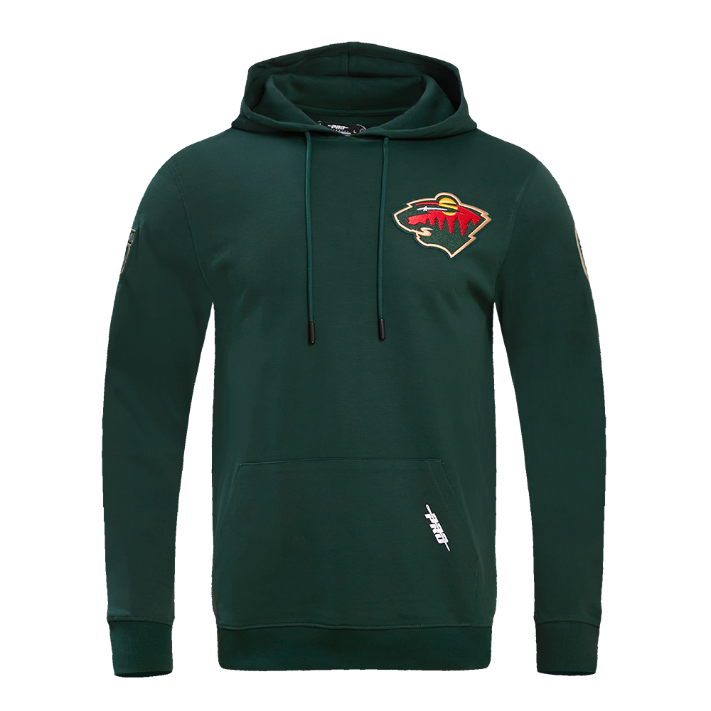 NHL MINNESOTA WILD CLASSIC CHENILLE CHANDAIL À CAPUCHON POUR HOMME (VERT FORÊT)