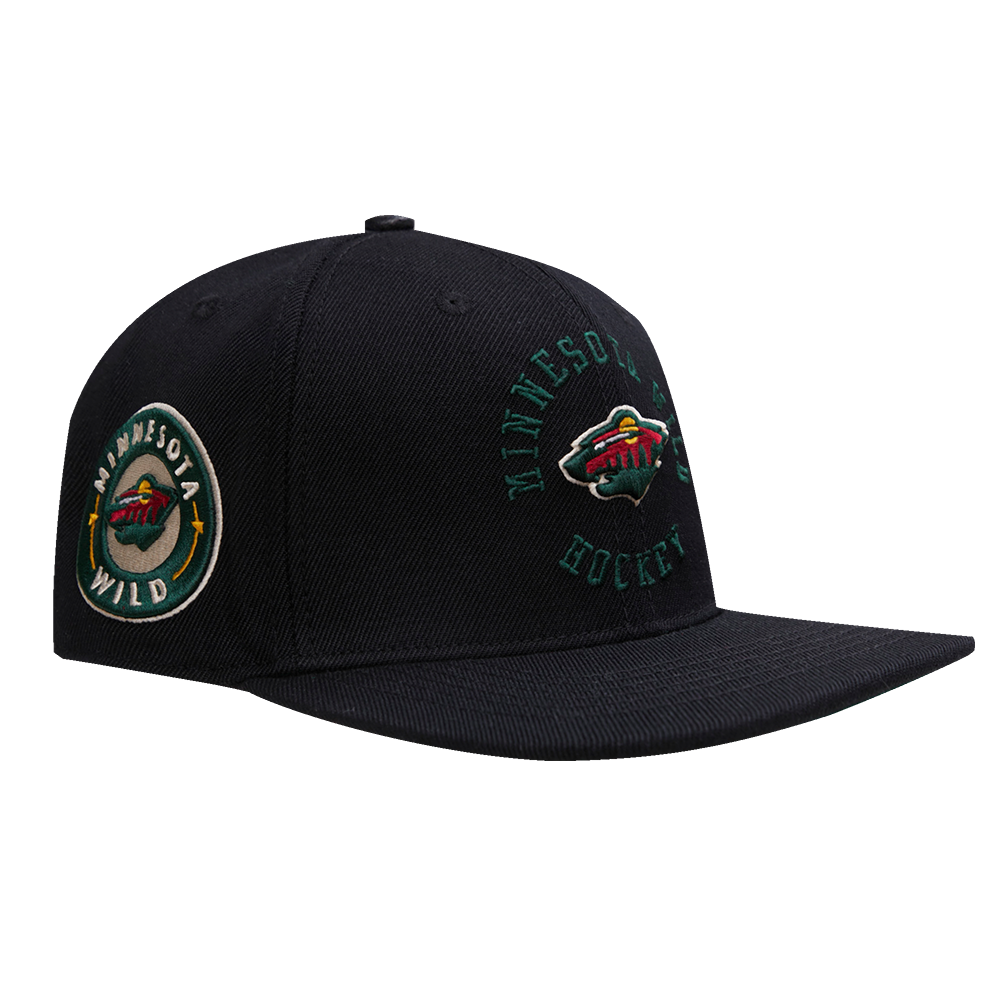 NHL Minnesota Wild HYBRID SNAPBACK HAT (BLACK)