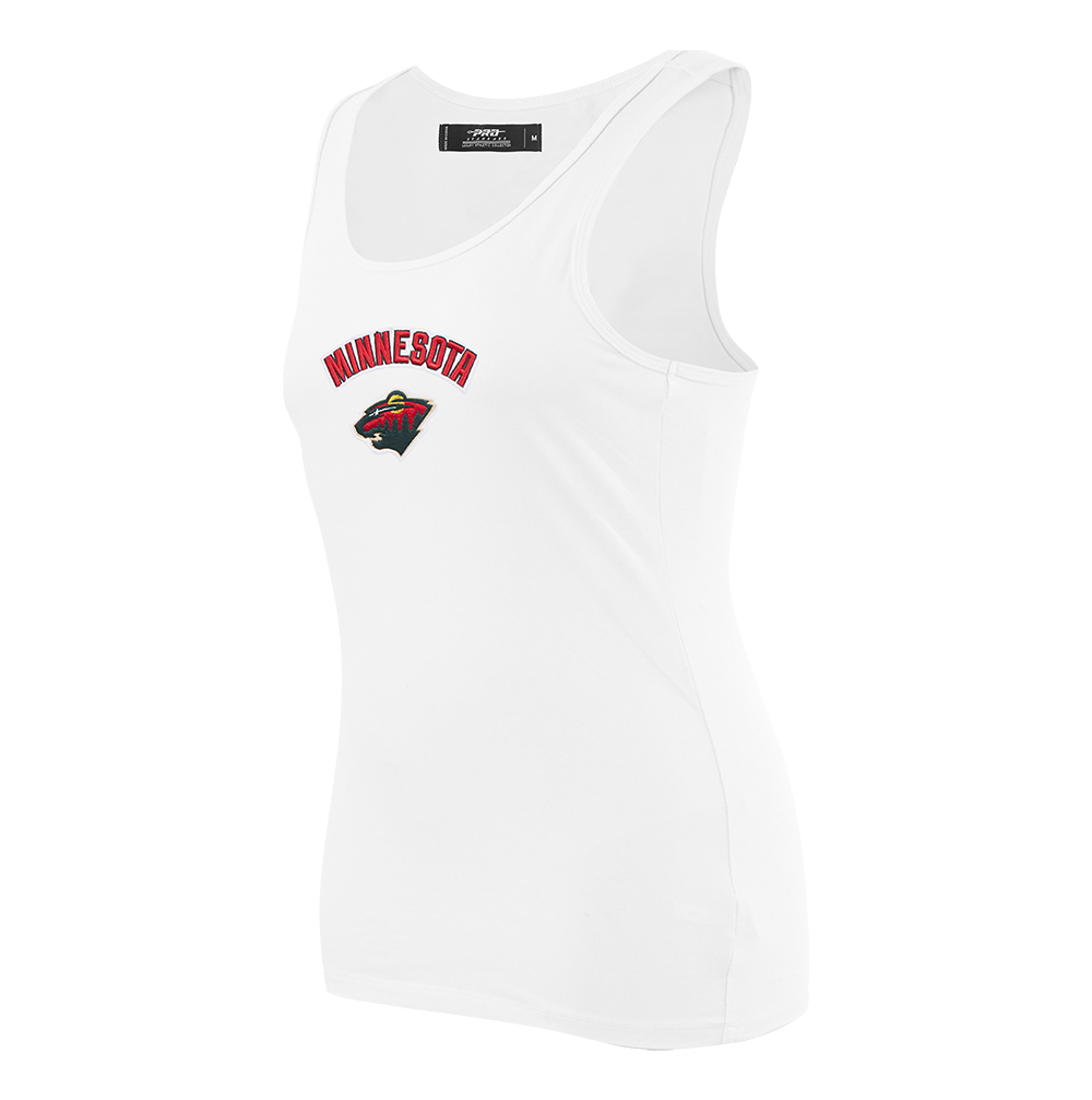 NHL MINNESOTA WILD CLASSIC WOMEN'S RELAXED FIT RACERBACK (WHITE)