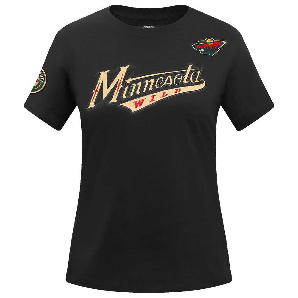NHL MINNESOTA WILD CLASSIC WOMEN'S SJ SLIM FIT TEE (BLACK)