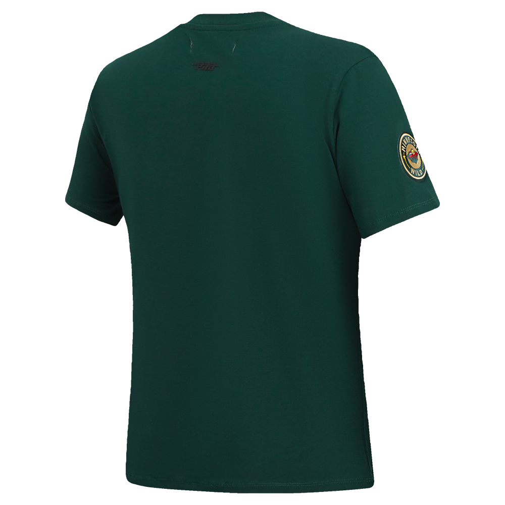 NHL MINNESOTA WILD CLASSIC T-SHIRT AJUSTÉ EN JERSEY SIMPLE POUR FEMME (VERT FORÊT)