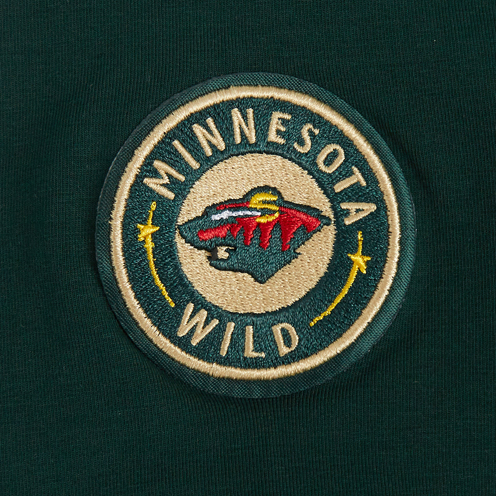 NHL MINNESOTA WILD CLASSIC T-SHIRT AJUSTÉ EN JERSEY SIMPLE POUR FEMME (VERT FORÊT)