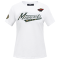 NHL MINNESOTA WILD CLASSIC T-SHIRT AJUSTÉ POUR FEMME (BLANC)