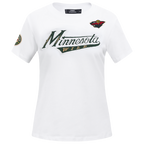 NHL MINNESOTA WILD CLASSIC T-SHIRT AJUSTÉ POUR FEMME (BLANC)