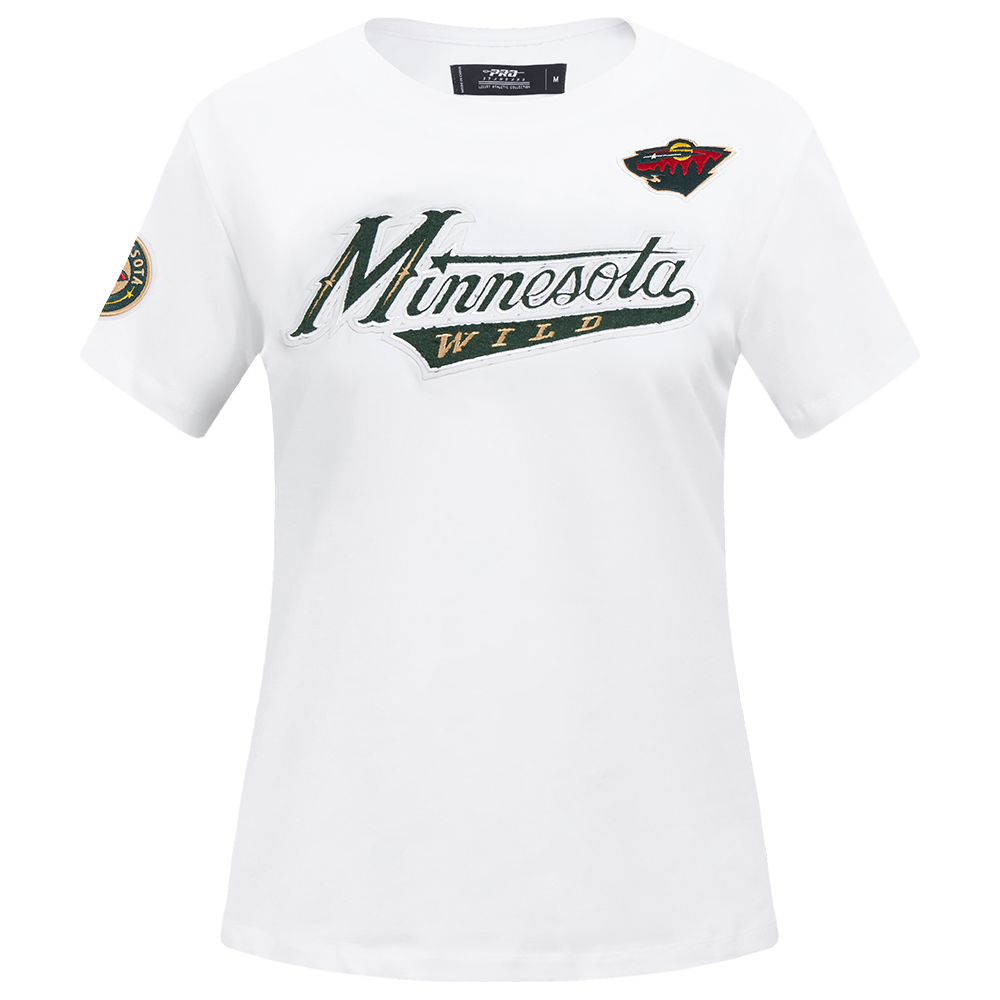 NHL MINNESOTA WILD CLASSIC WOMEN'S SLIM FIT TEE (WHITE)