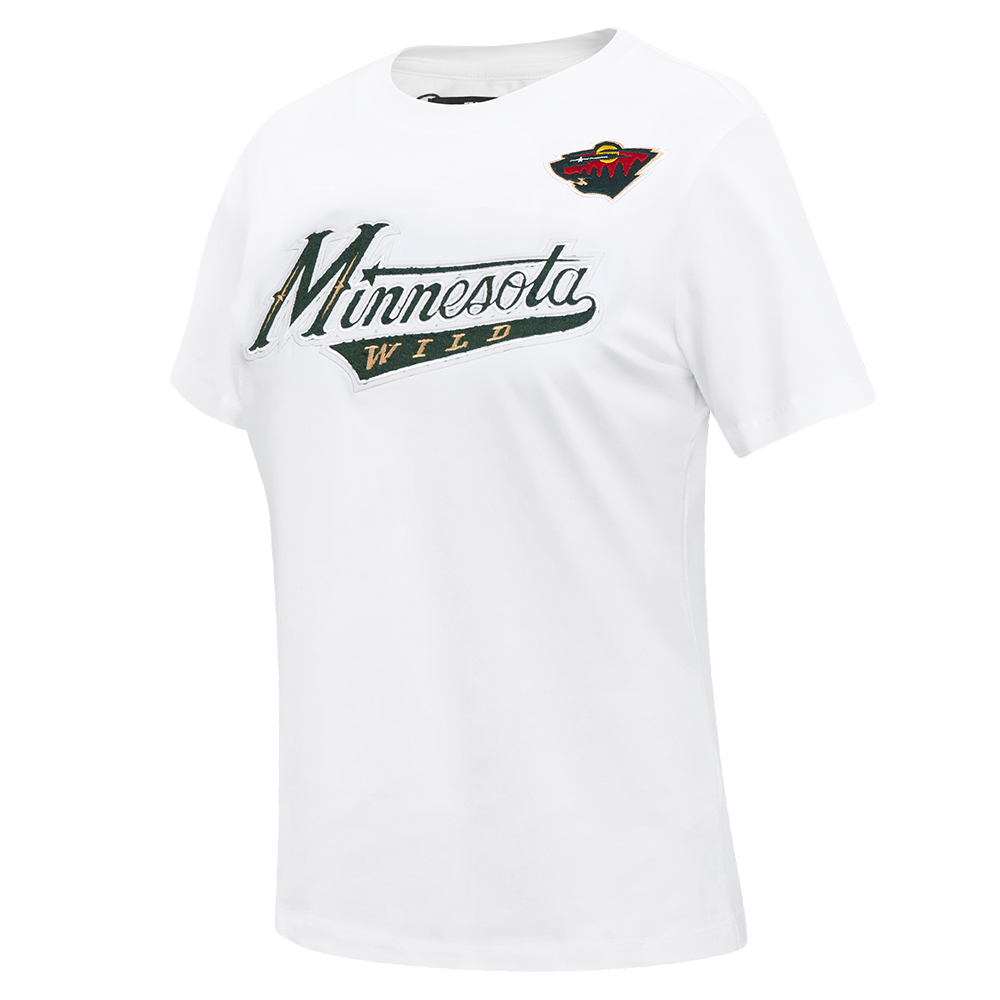 NHL MINNESOTA WILD CLASSIC T-SHIRT AJUSTÉ POUR FEMME (BLANC)