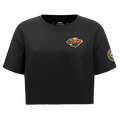 NHL MINNESOTA WILD CLASSIC T-SHIRT À COUPE CARRÉE POUR FEMME (NOIR)