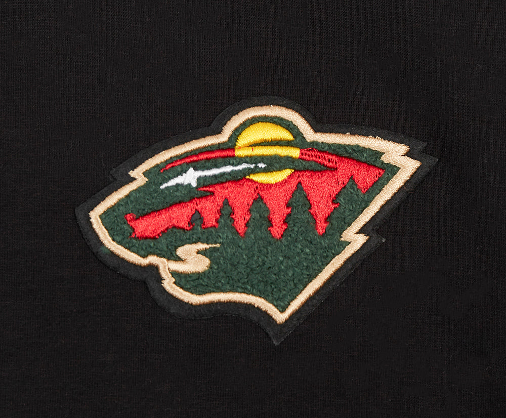 NHL MINNESOTA WILD CLASSIC T-SHIRT À COUPE CARRÉE POUR FEMME (NOIR)