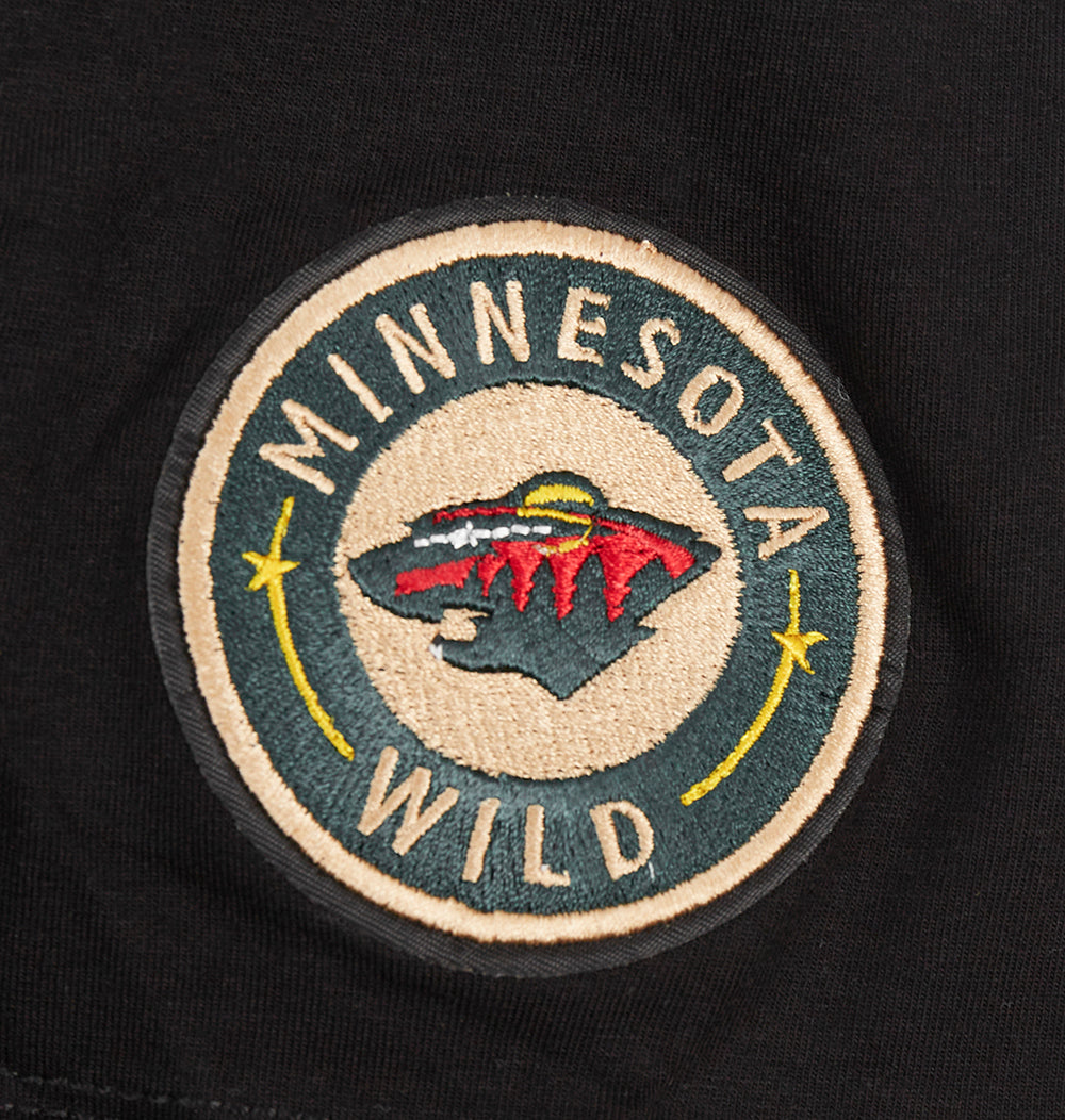 NHL MINNESOTA WILD CLASSIC T-SHIRT À COUPE CARRÉE POUR FEMME (NOIR)