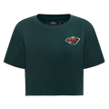 NHL MINNESOTA WILD CLASSIC T-SHIRT EN JERSEY SIMPLE À COUPE CARRÉE POUR FEMME (VERT FORÊT)