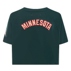 NHL MINNESOTA WILD CLASSIC T-SHIRT EN JERSEY SIMPLE À COUPE CARRÉE POUR FEMME (VERT FORÊT)