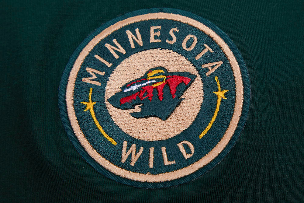 NHL MINNESOTA WILD CLASSIC T-SHIRT EN JERSEY SIMPLE À COUPE CARRÉE POUR FEMME (VERT FORÊT)