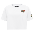 NHL MINNESOTA WILD CLASSIC T-SHIRT À COUPE CARRÉE POUR FEMME (BLANC)