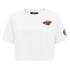 NHL MINNESOTA WILD CLASSIC T-SHIRT À COUPE CARRÉE POUR FEMME (BLANC)
